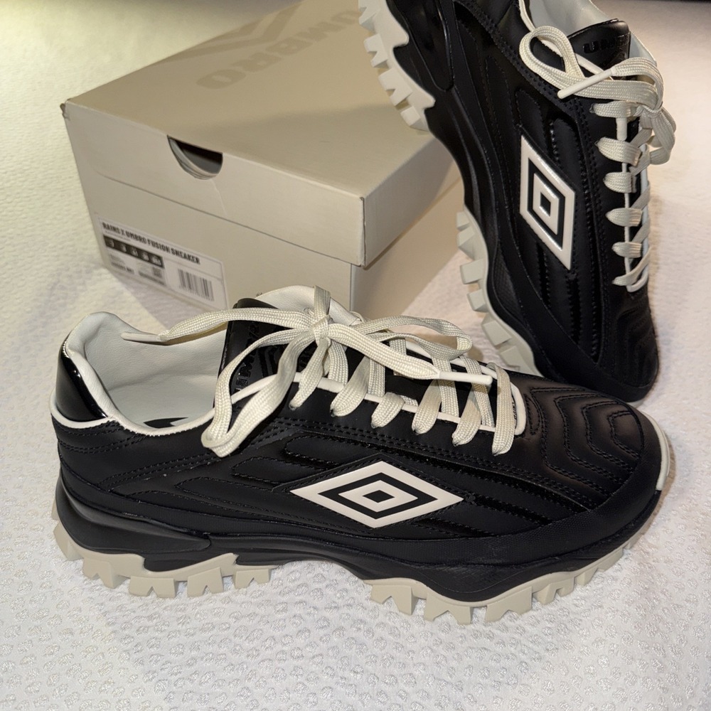 Rare Rains X Umbro Collab Fusion Sneaker Men's Sz 8 Black White New With Box